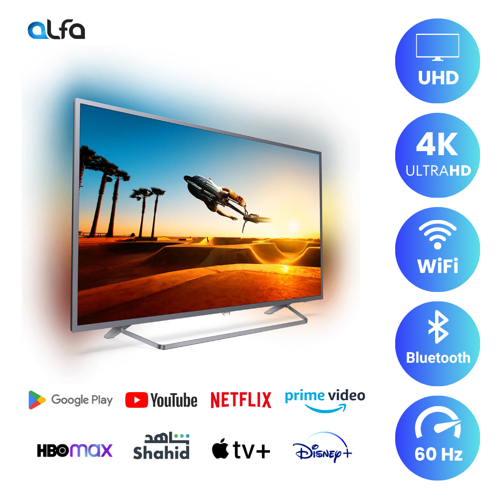 Philips 65 inch Android Smart TV -4K - Ambilight, 65PUT7303