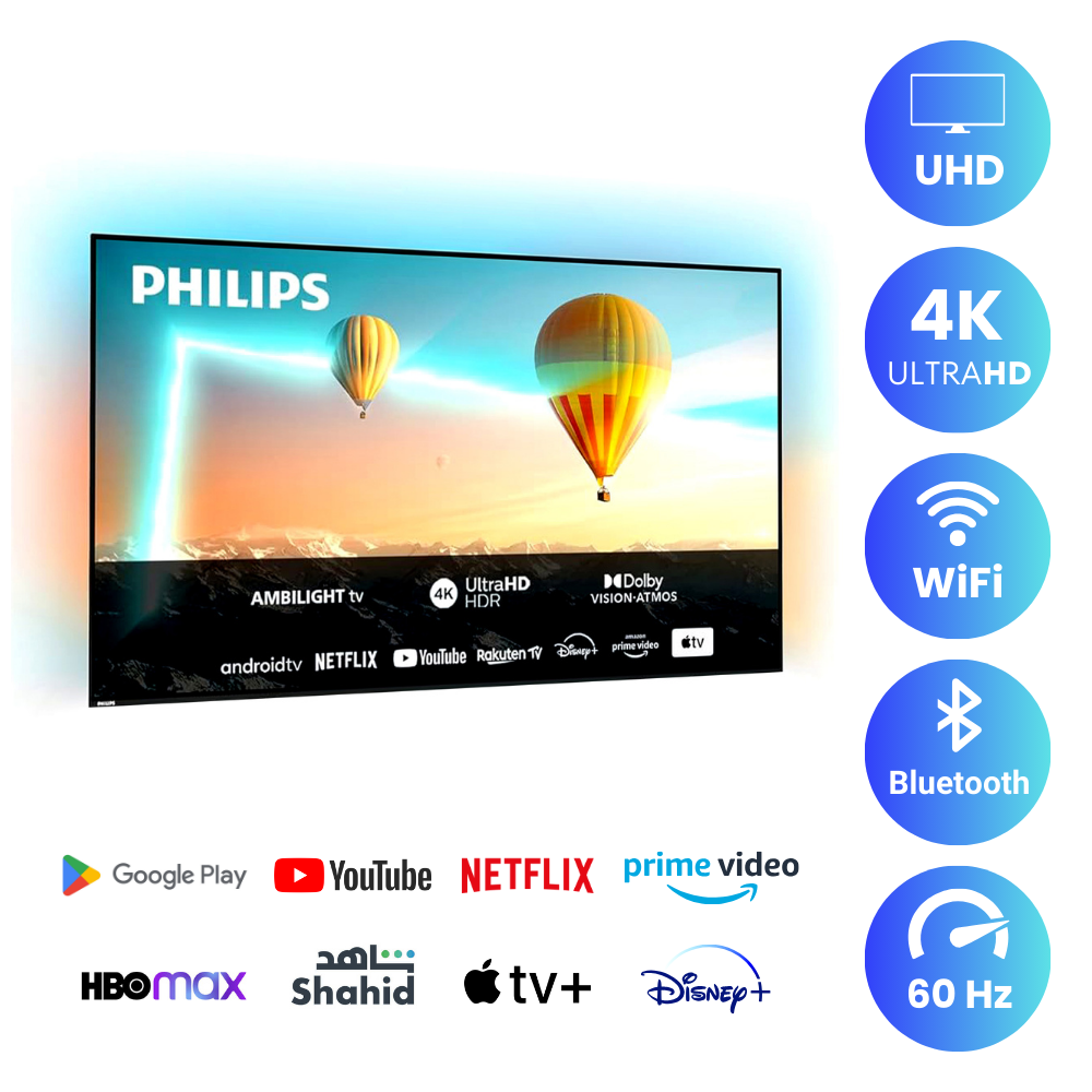 Philips 43 inch Android Smart TV -4K - Ambilight, 43PUS8007