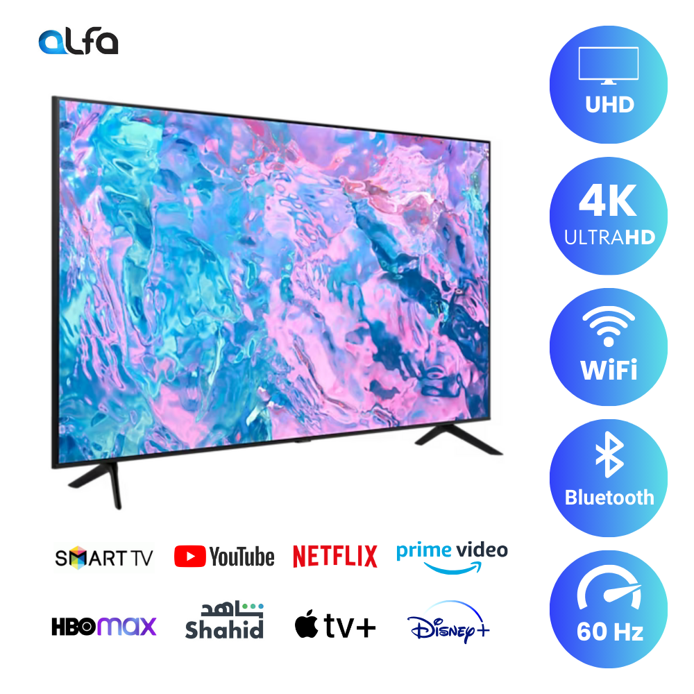 Samsung 65 inch Smart TV - 4K, 65CU7000