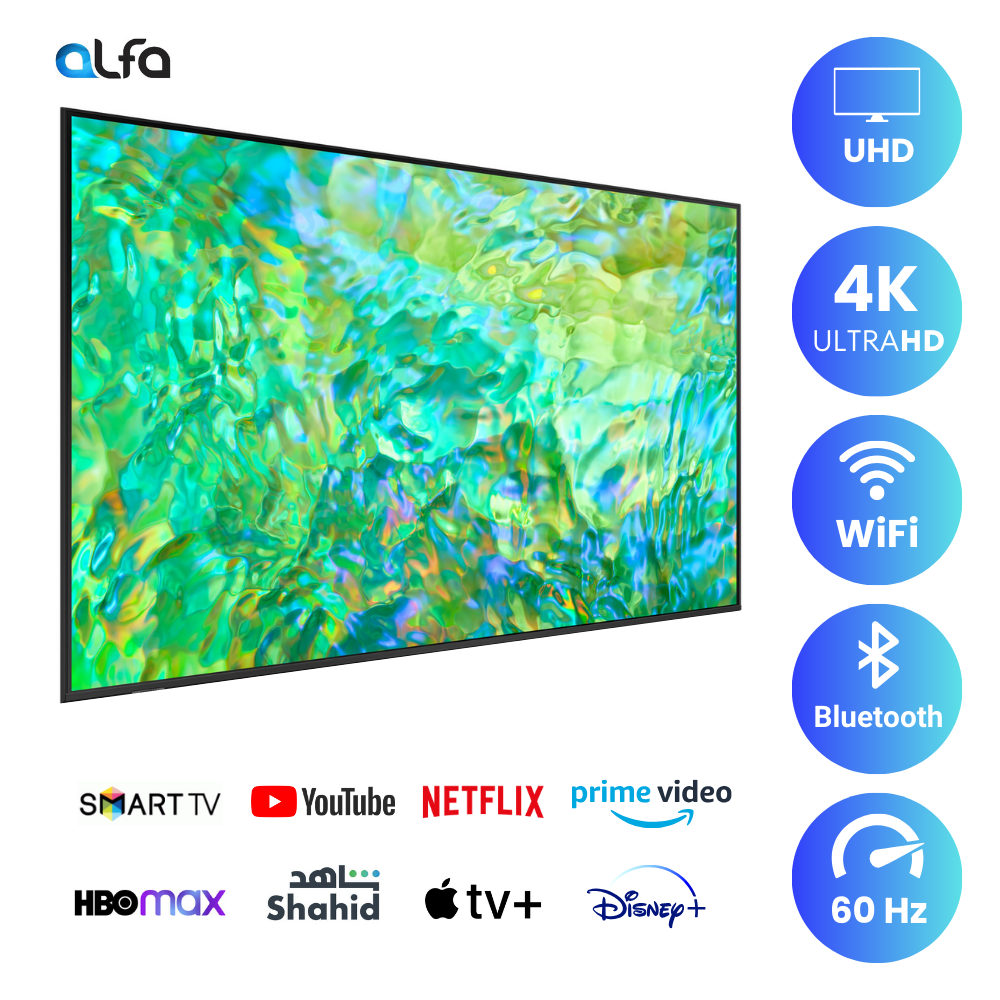 Samsung 55 inch Smart TV - 4K, 55DU8000