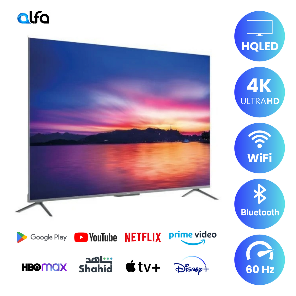 Haier 75 inch Smart HQLED TV - 4K UHD - 60Hz, 75P800UG