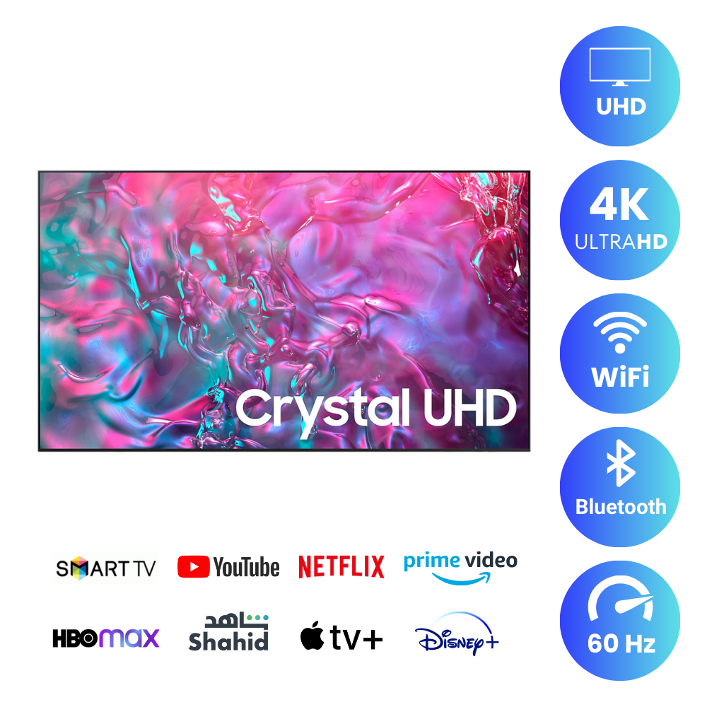 Samsung 98 inch Smart TV - 4K - 120Hz - 2024, 98DU9000