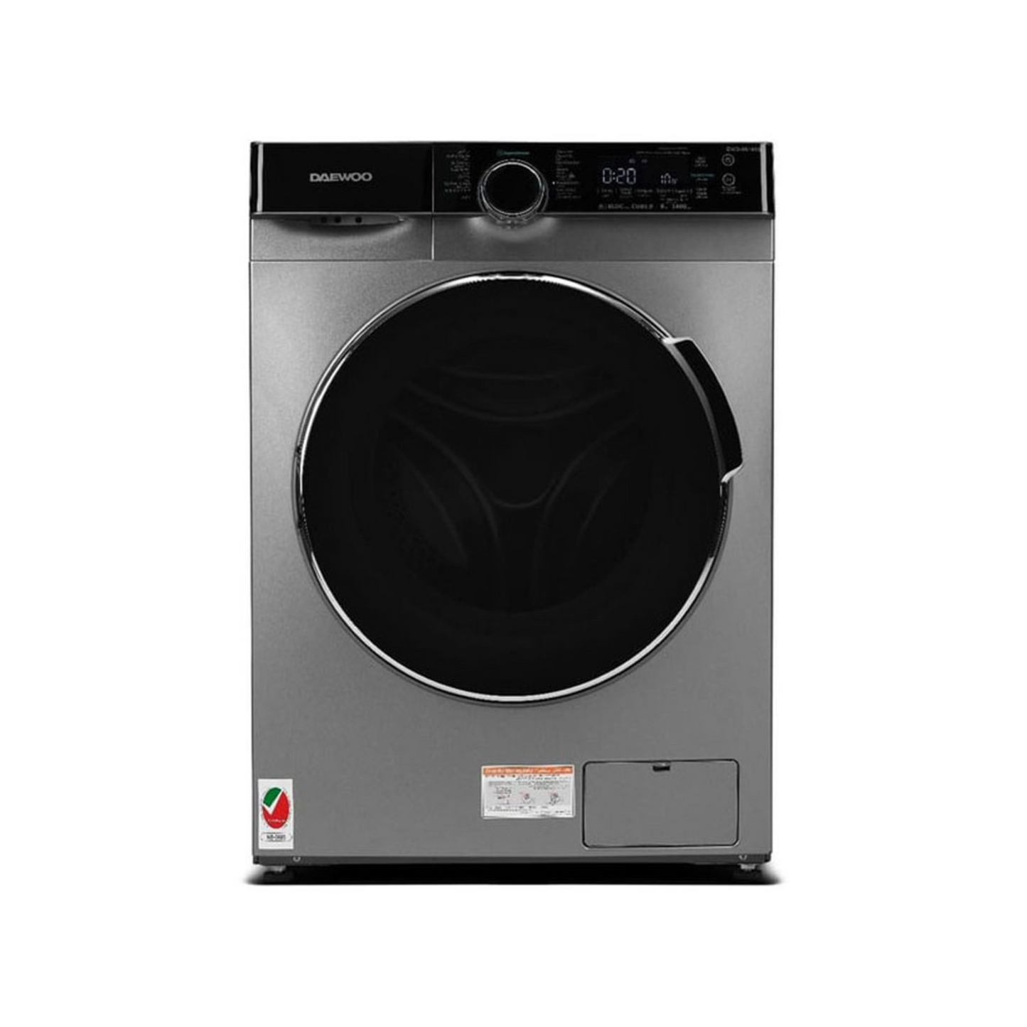 Daewoo 8KG Fully Automatic Washing Machine, DW-DWD-8S1413I