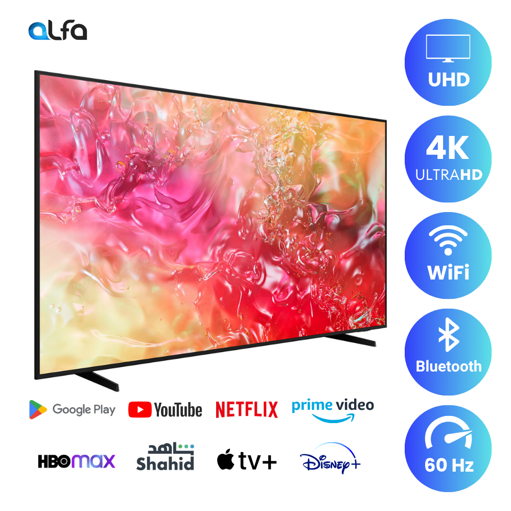Samsung 75 inch Smart UHD TV - 4K, 75DU7000