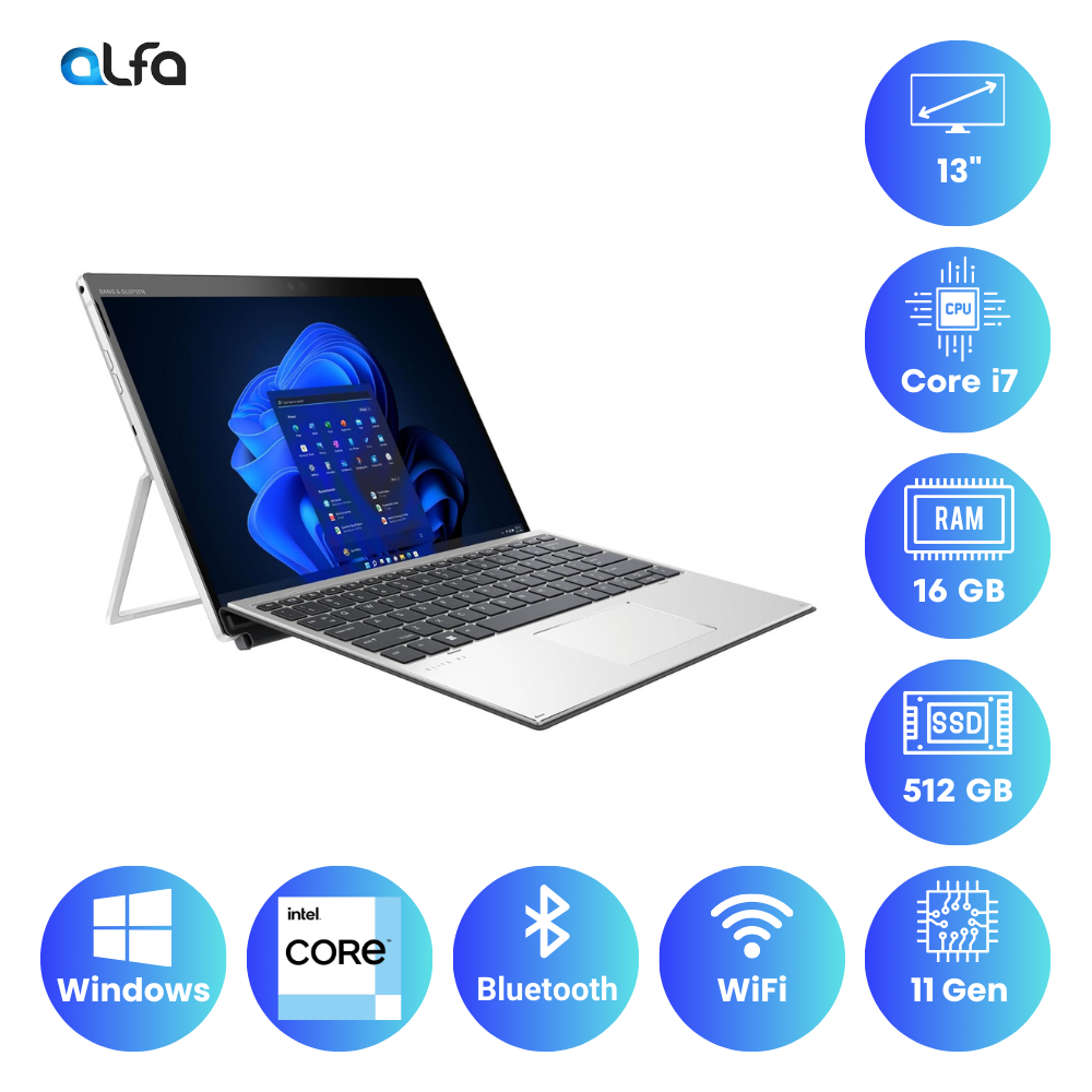 HP Elite X2 G8 – 13 inch Touch-Screen - 2 in 1 – Intel Core i7- 16GB RAM - 512GB SSD