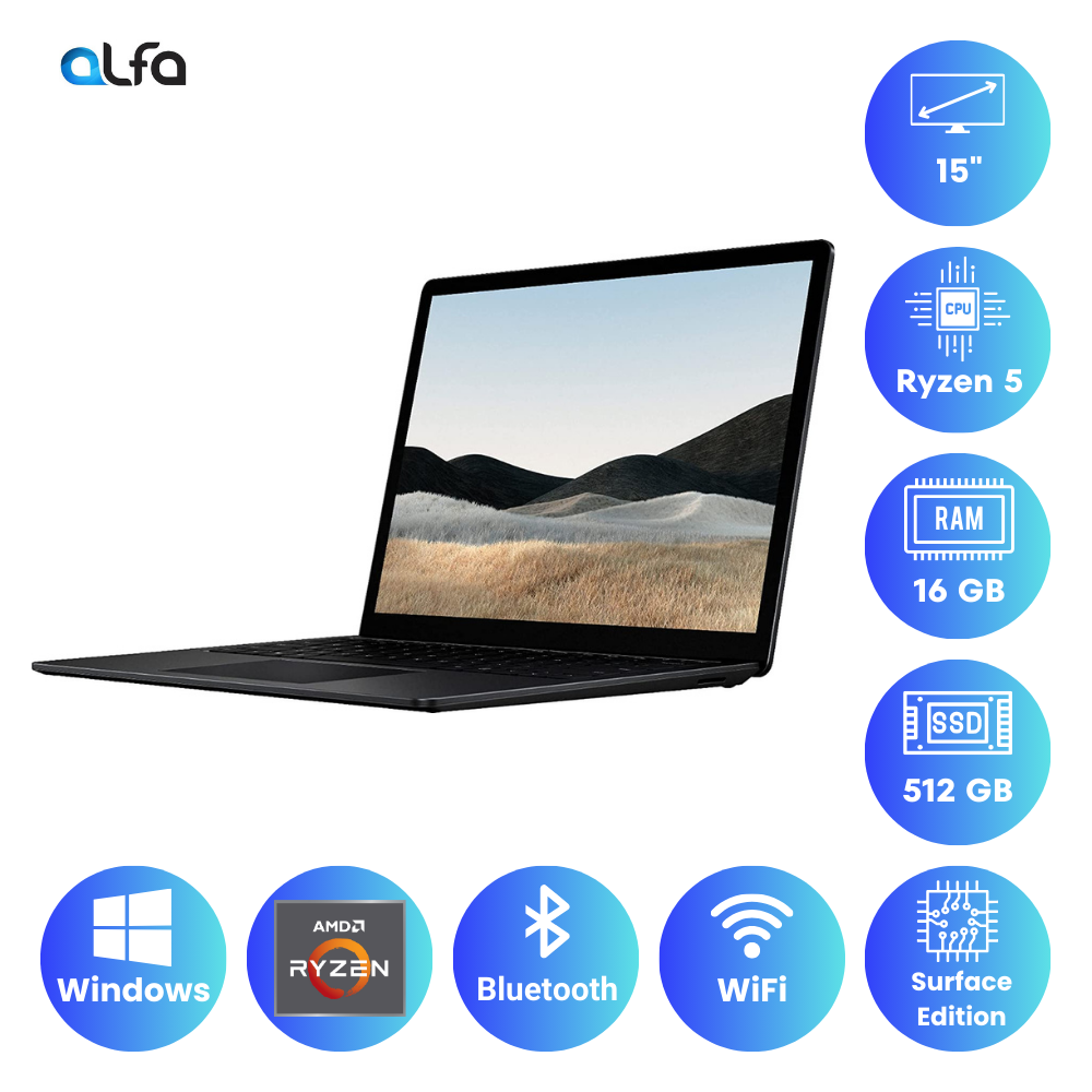 Microsoft Surface Laptop 3 – 15 inch Touch-Screen – Ryzen 5 - 16GB RAM - 512GB SSD
