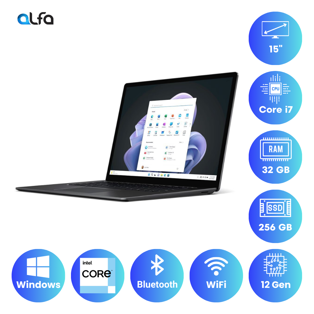 Microsoft Surface Laptop 5 – 15 inch Touch-Screen – Intel Core i7 - 32GB RAM - 256GB SSD