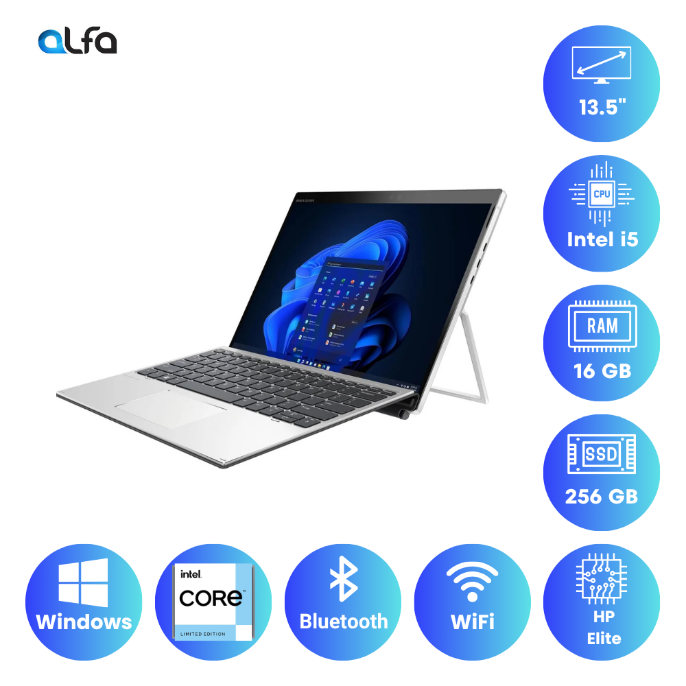 HP Elite X2 G8 – 13 inch Touch-Screen - 2 in 1 – Intel Core i5 - 16GB RAM - 256GB SSD