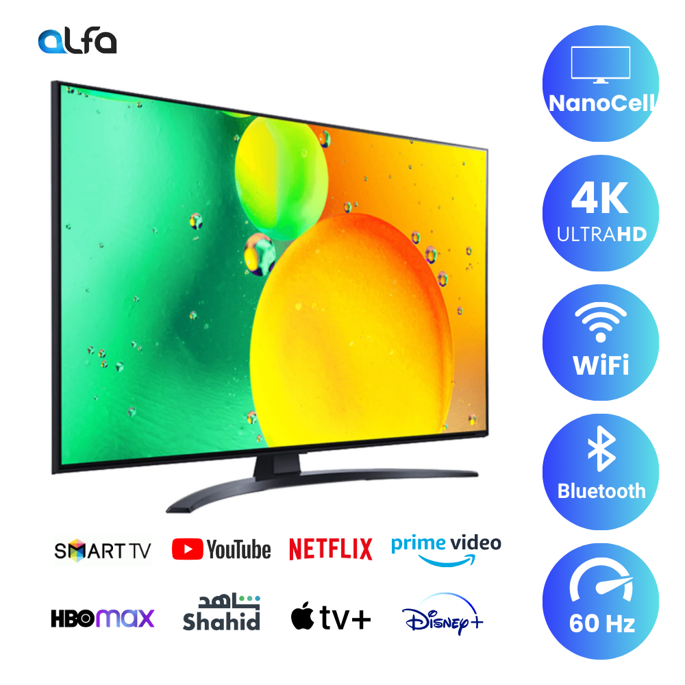 LG 43 inch NanoCell Smart TV - 4K, 43NANO76