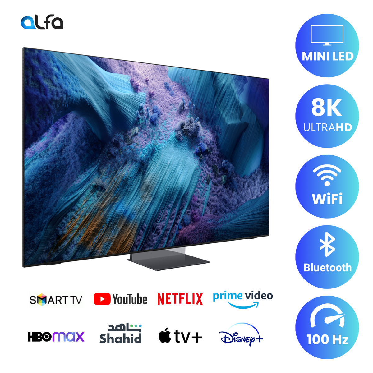 Samsung 75 inch Smart Neo QLED Mini LED TV - 8K - 100Hz, 75QN990F
