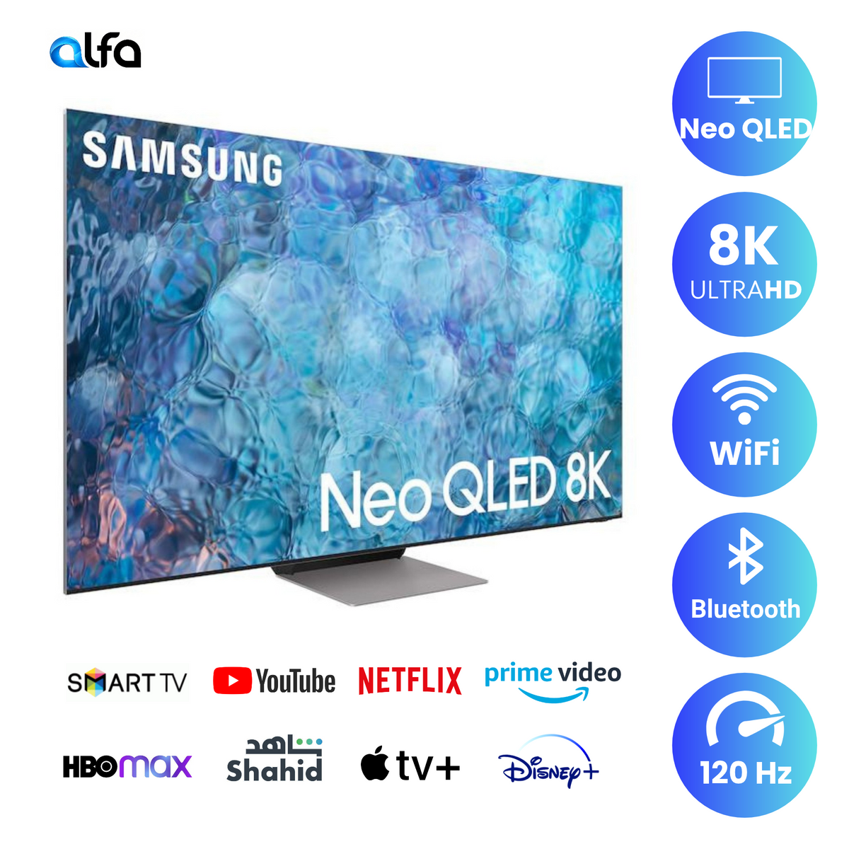 Samsung 65 inch Smart Neo QLED TV - 8K - 120Hz, 65QN900A