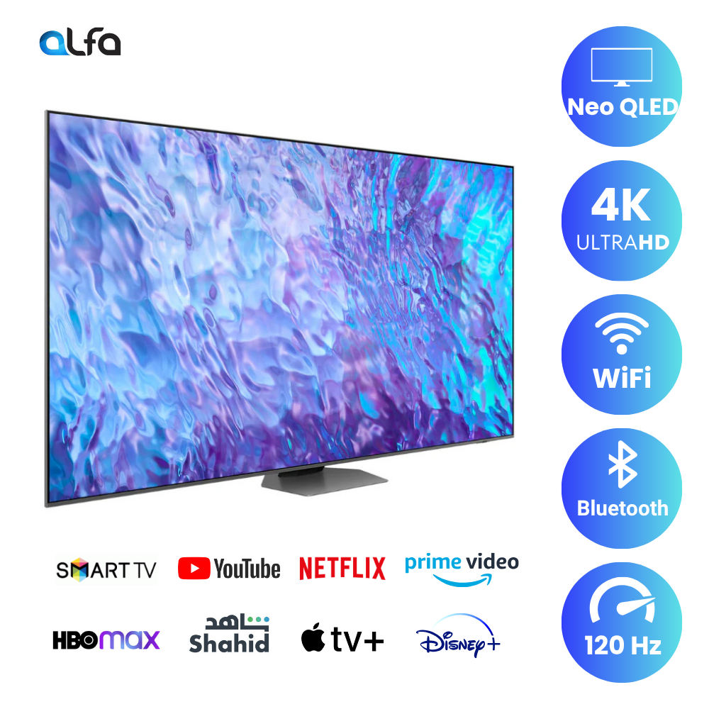 Samsung 55" Smart Neo QLED TV - 4K - 120Hz , - 55QN80F
