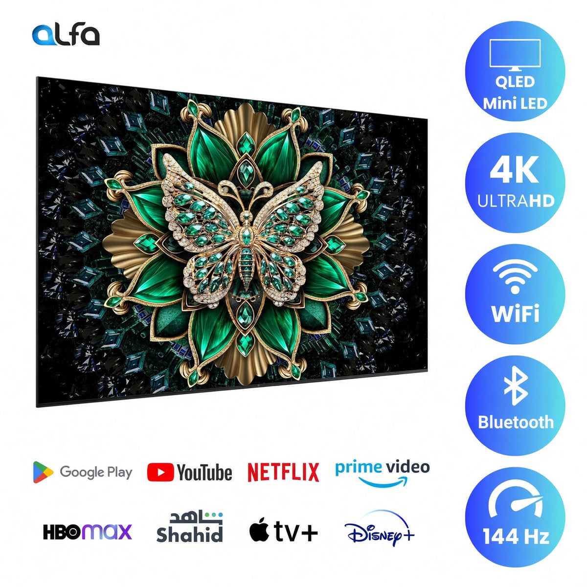 TCL 85 inch Smart QD-Mini LED TV - 4K UHD - 144Hz, 85Q6C