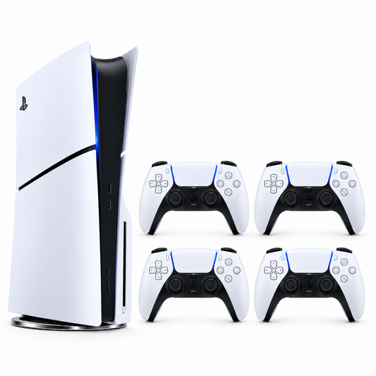 Sony PlayStation 5 Gaming Console Slim – Disc Edition with 4 Controllers, 1TB - PS5
