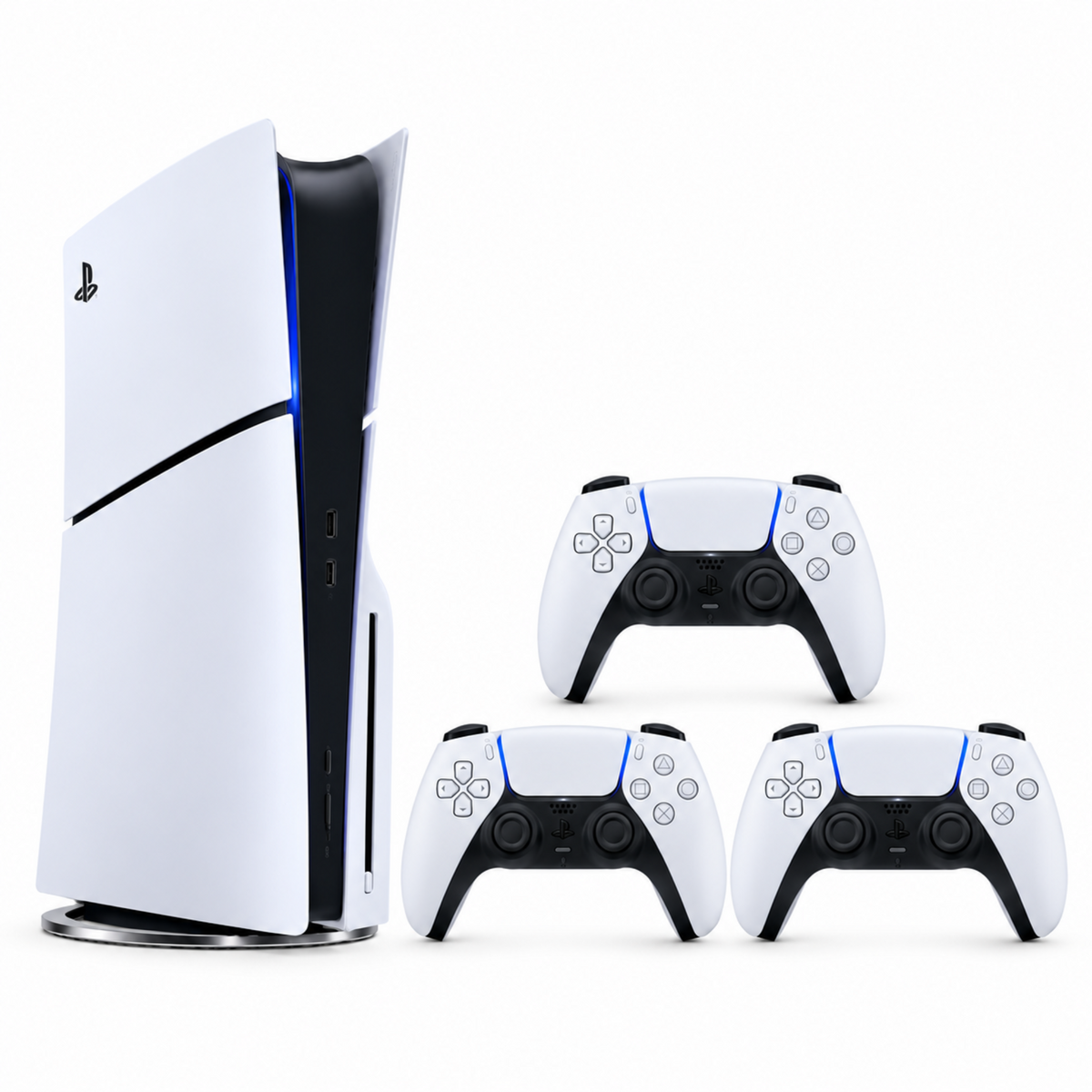 Sony PlayStation 5 Gaming Console Slim – Disc Edition with 3 Controllers, PS5