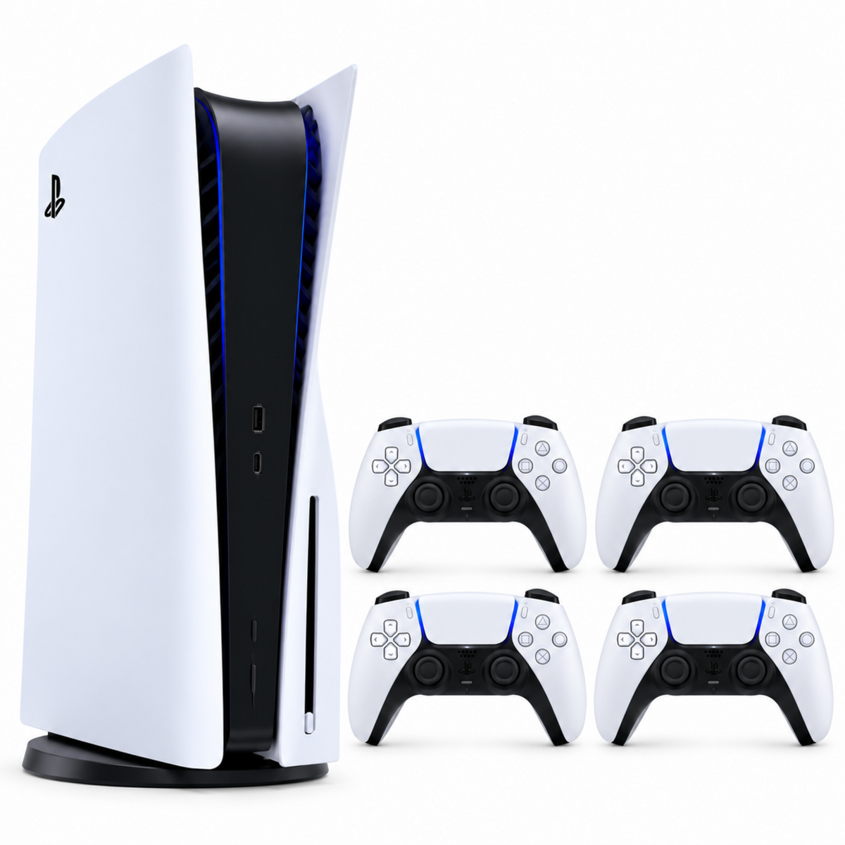 Sony PlayStation 5 Gaming Console Fat – Disc Edition with 4 Controllers, PS5