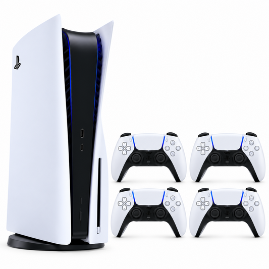 Sony PlayStation 5 Gaming Console Fat – Disc Edition with 4 Controllers, 825GB - PS5