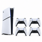 Sony PlayStation 5 Gaming Console Slim – Digital Edition with 4 Controllers, PS5