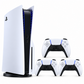 Sony PlayStation 5 Gaming Console Fat – Disc Edition with 3 Controllers, PS5