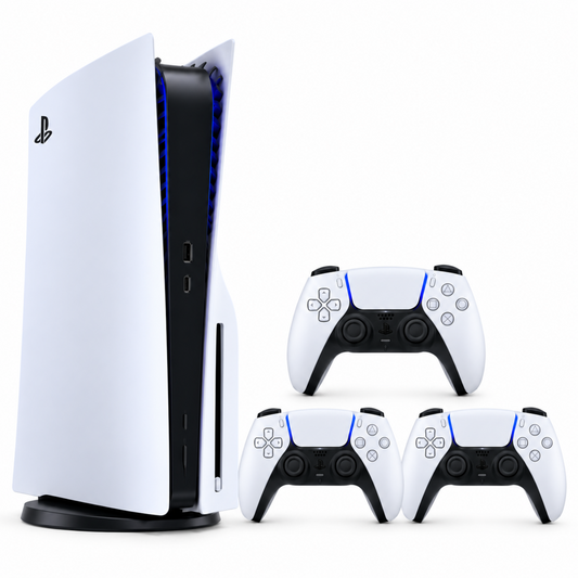 Sony PlayStation 5 Gaming Console Fat – Disc Edition with 3 Controllers, 825GB - PS5