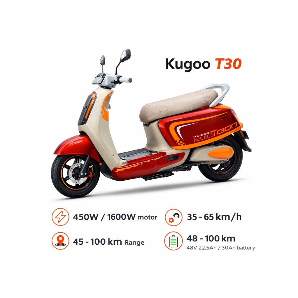 Kugoo Electric Scooter 450W 45-50KM Range 35-40KM Speed, T30