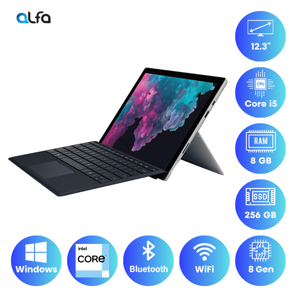 Microsoft Surface Pro 6 – 12.3 inch Touch-Screen – Intel Core i5- 8GB RAM - 256GB SSD