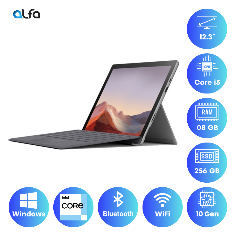 Microsoft Surface Pro 7 – 12.3 inch Touch-Screen – Intel Core i5- 8GB RAM - 256GB SSD