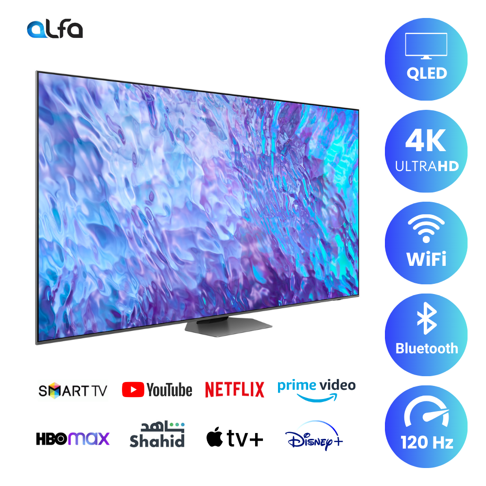 Samsung 98 inch Smart QLED TV - 4K, 98Q80C