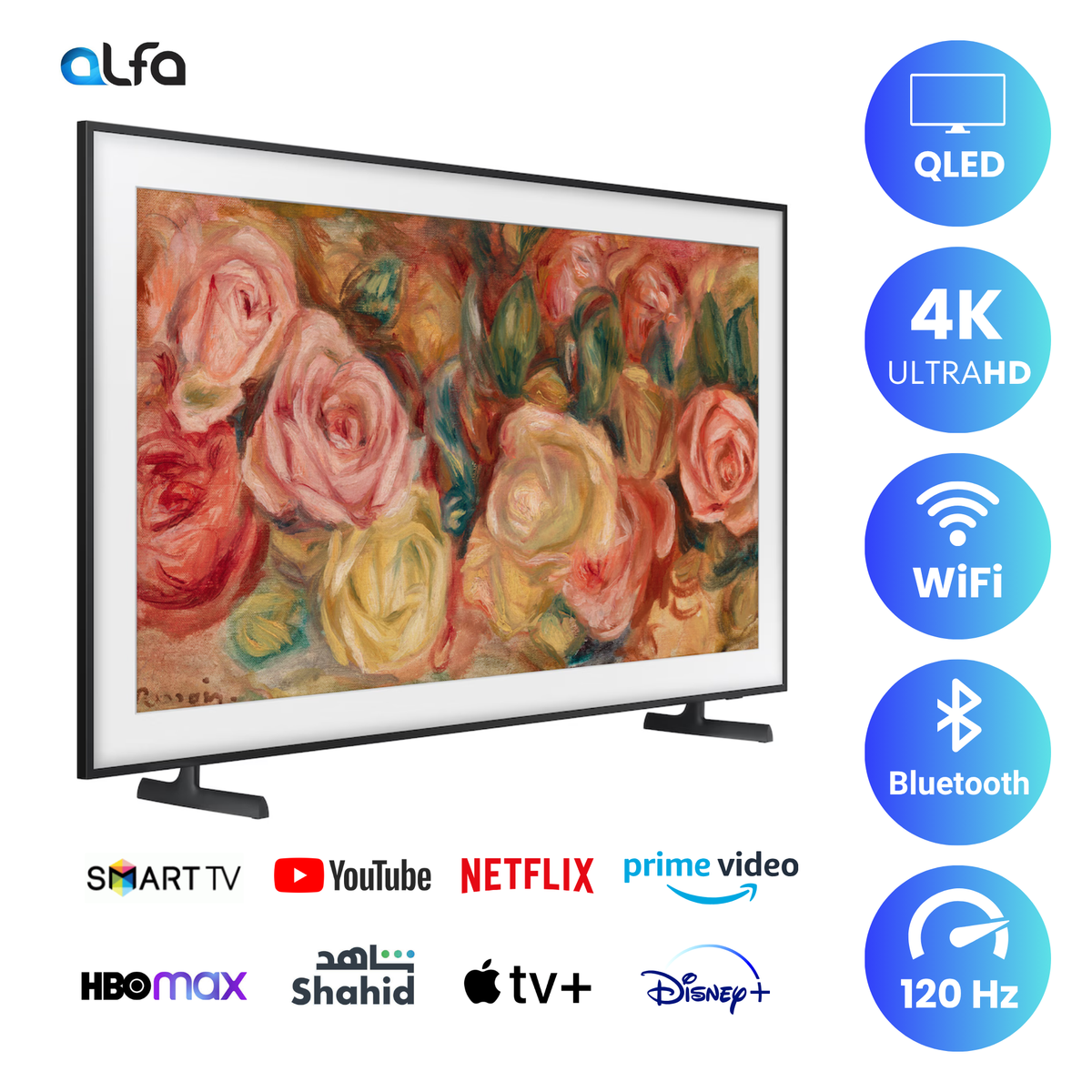 Samsung 65 inch Smart QLED The Frame TV - 4K - 120Hz, 65LS03D