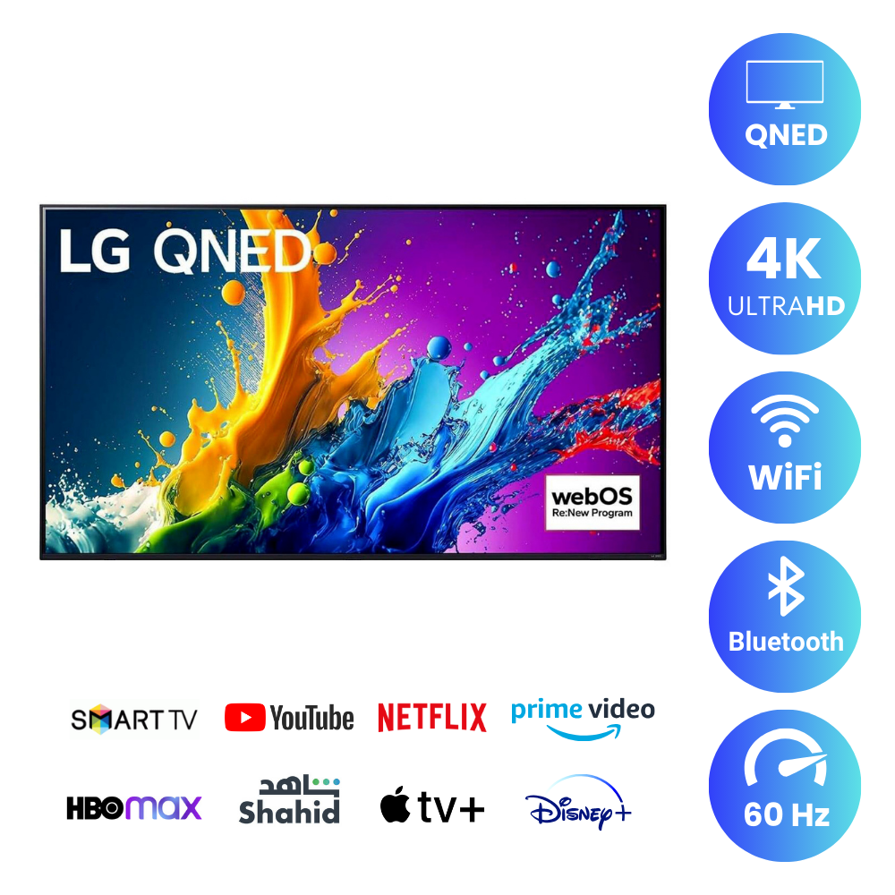 LG 75 inch Smart QNED TV - 4K, 75QNED81