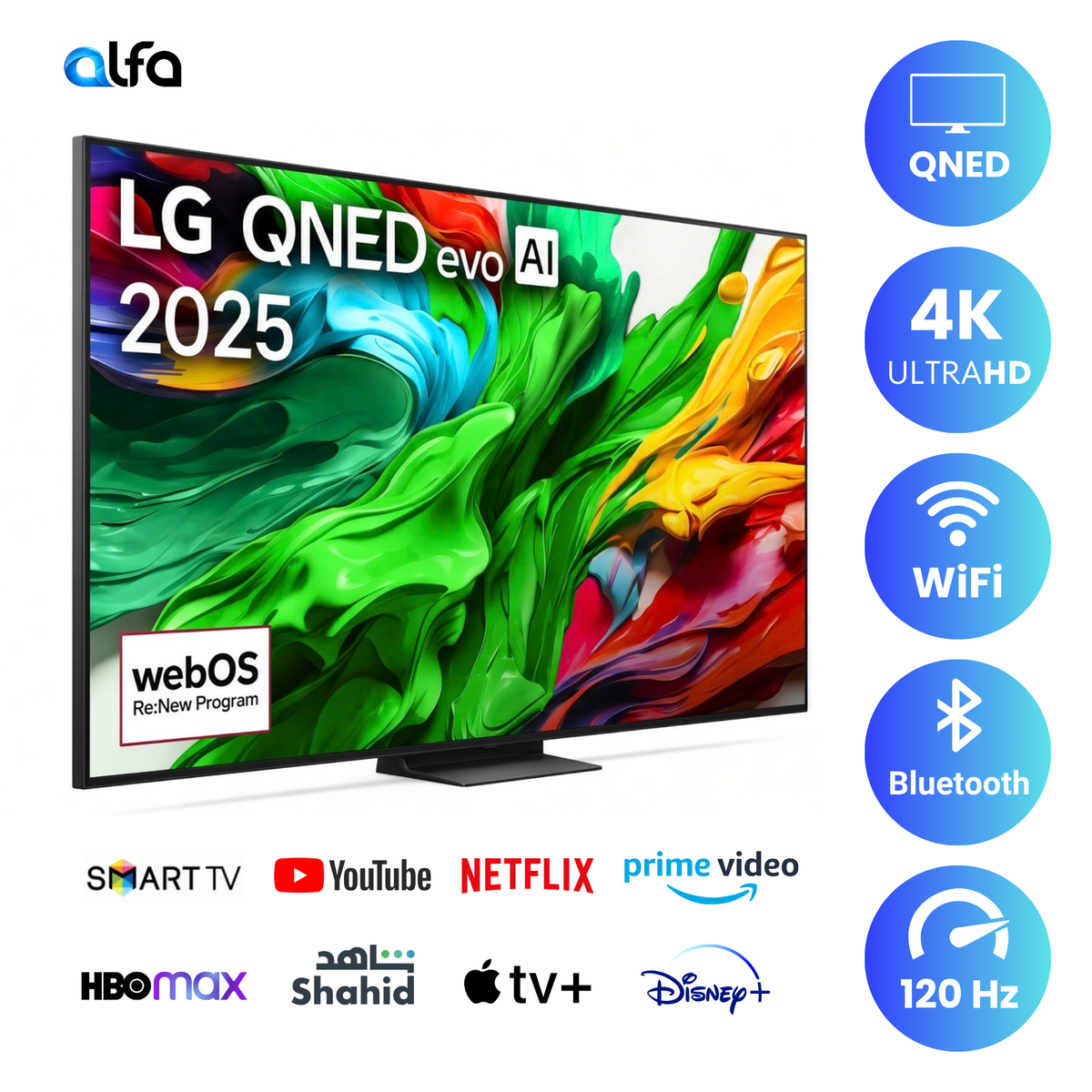 LG 100 inch Smart QNED evo Mini LED TV - 4K, 100QNED86A