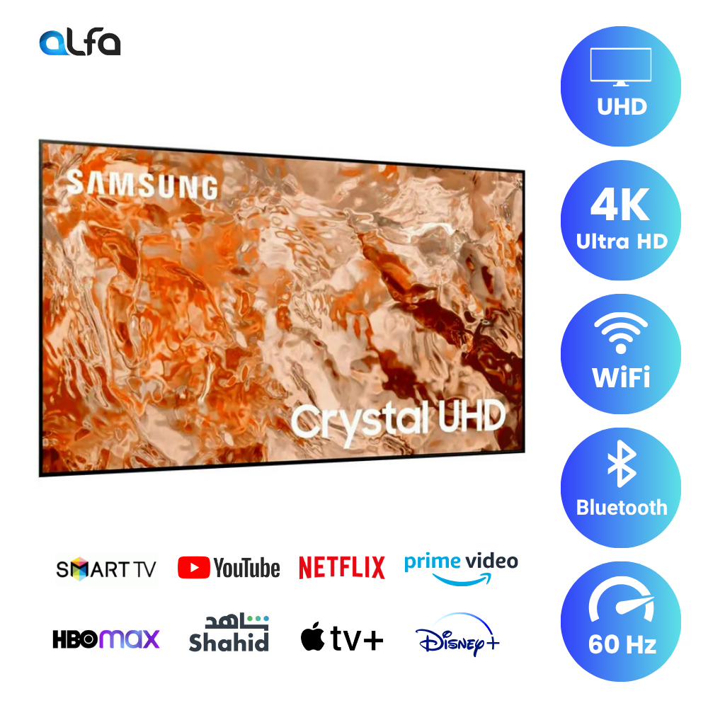 Samsung 82 inch Smart TV - 4K, 82TU8000