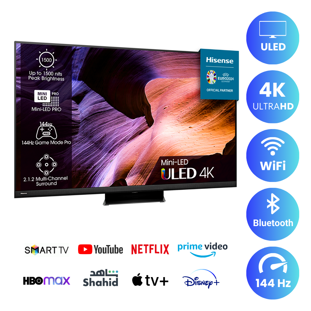 Hisense 65 inch Smart ULED Mini LED TV - 4K - 144Hz, 65U8K