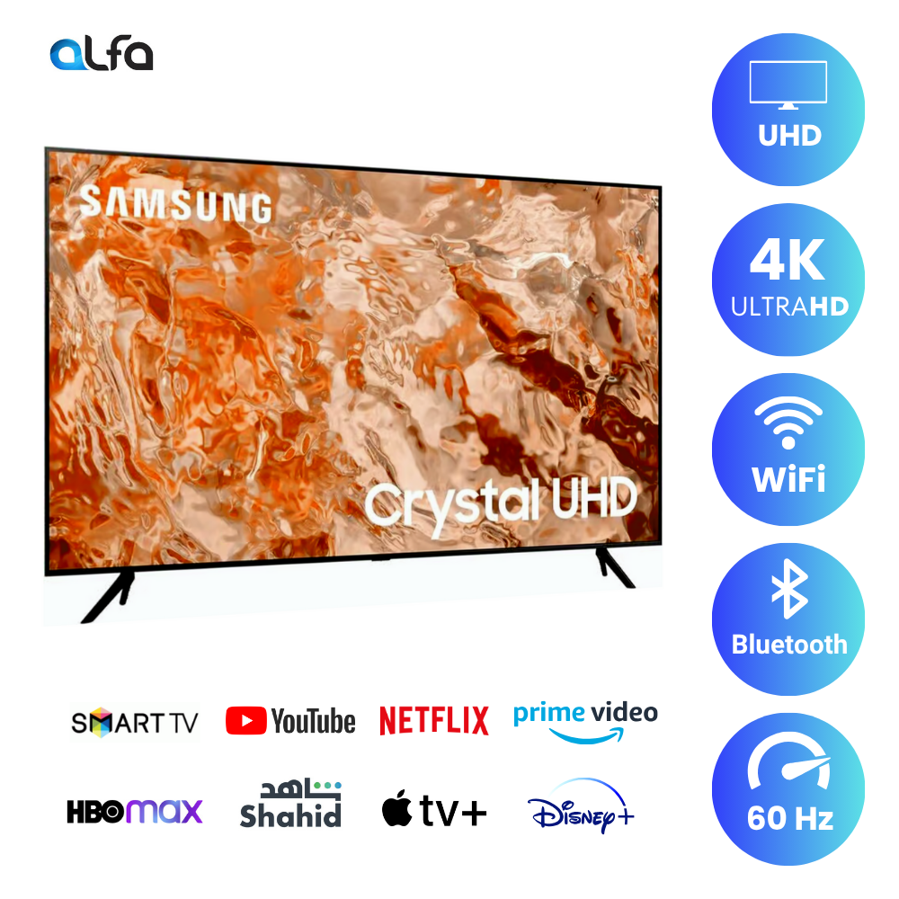 Samsung 55 inch Smart TV - 4K, 55AU7000