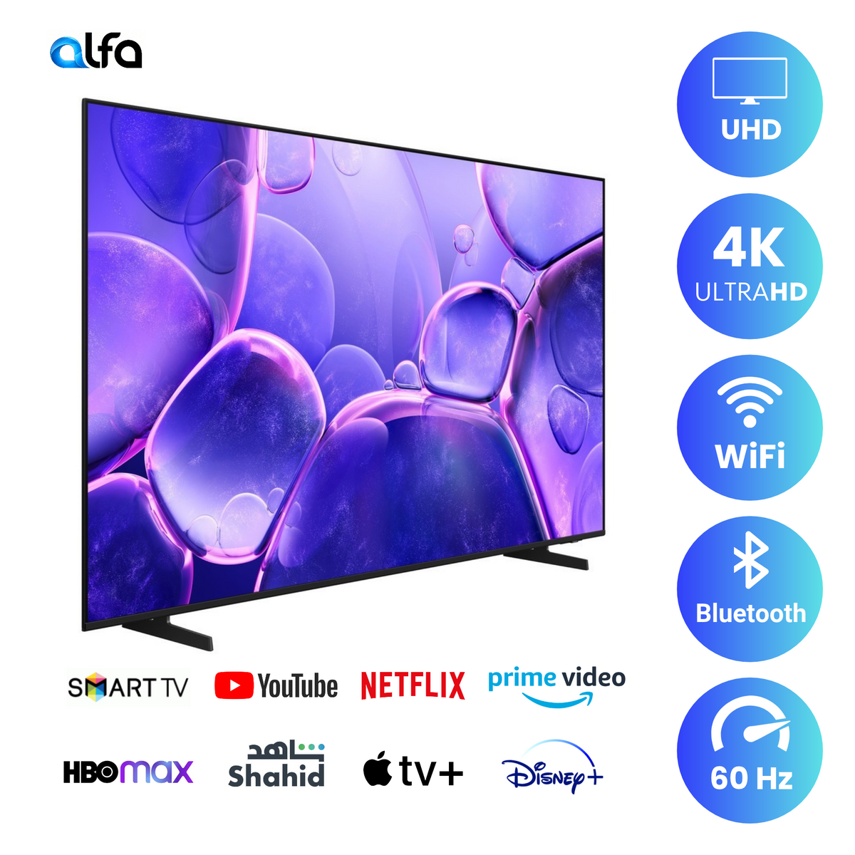 Samsung 65 inch Smart TV - 4K, 65U8000F