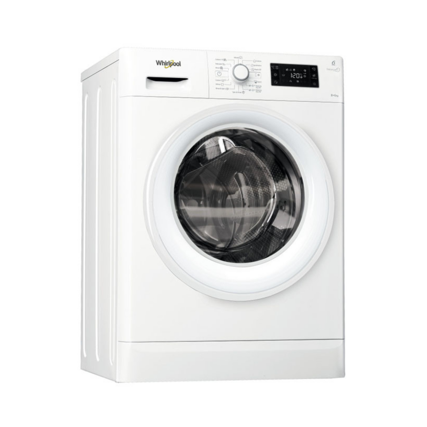 Whirlpool 8/6KG Fully Automatic Washer and Dryer, FWDG8614W