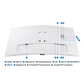 Samsung ViewFinity S6 34 inch Curved UWQHD Monitor - 100Hz - White, S65TC