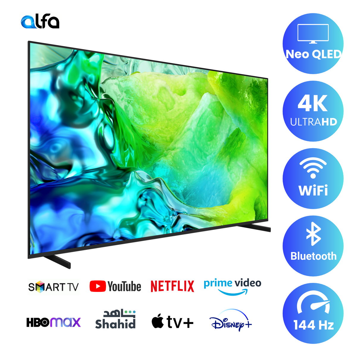 Samsung 100 inch Smart Neo QLED TV - 4K - 144Hz, 100QN80H