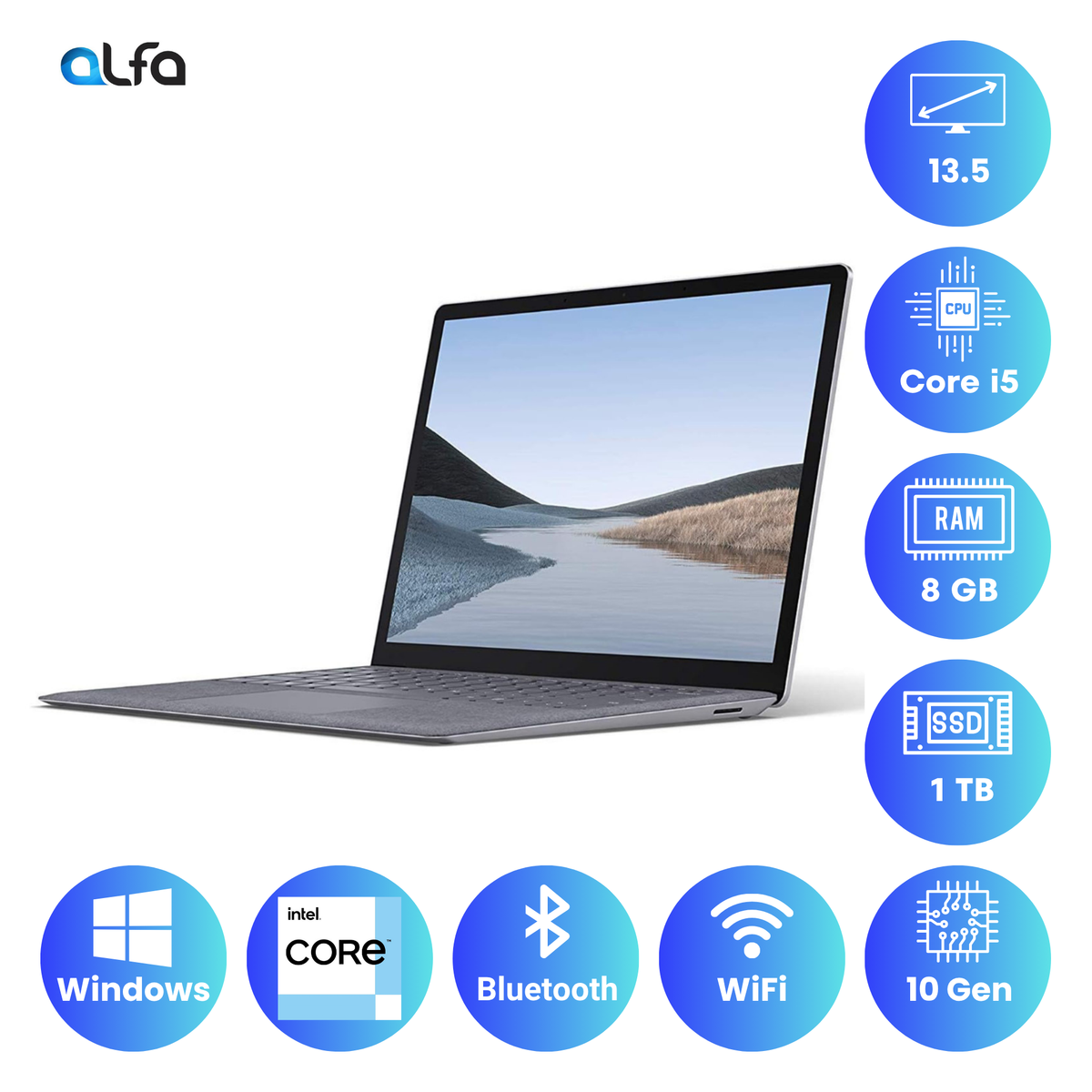 Microsoft Surface Laptop 3 – 13.5 inch Touch-Screen – Intel Core i5- 8GB RAM - 1TB SSD - Silver