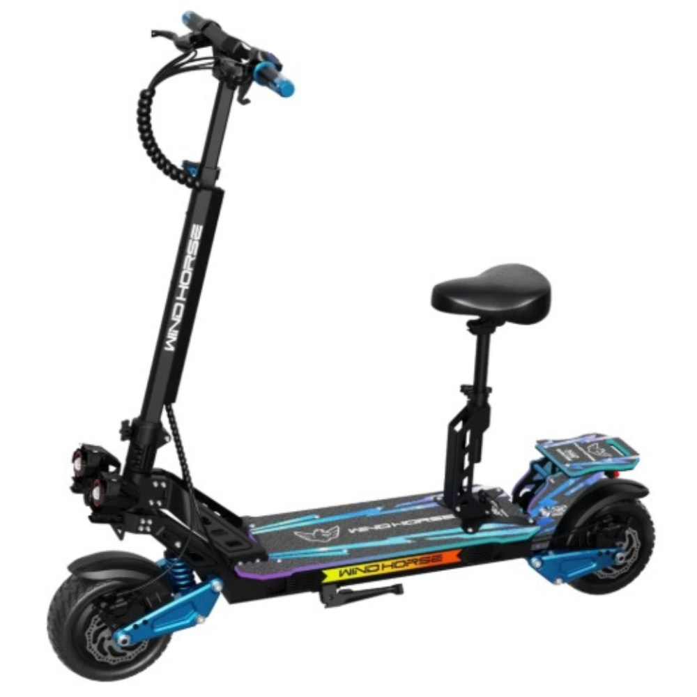 Wind Horse Electric Scooter 3600W (Dual Motor) 65KM Range with Seat, H8