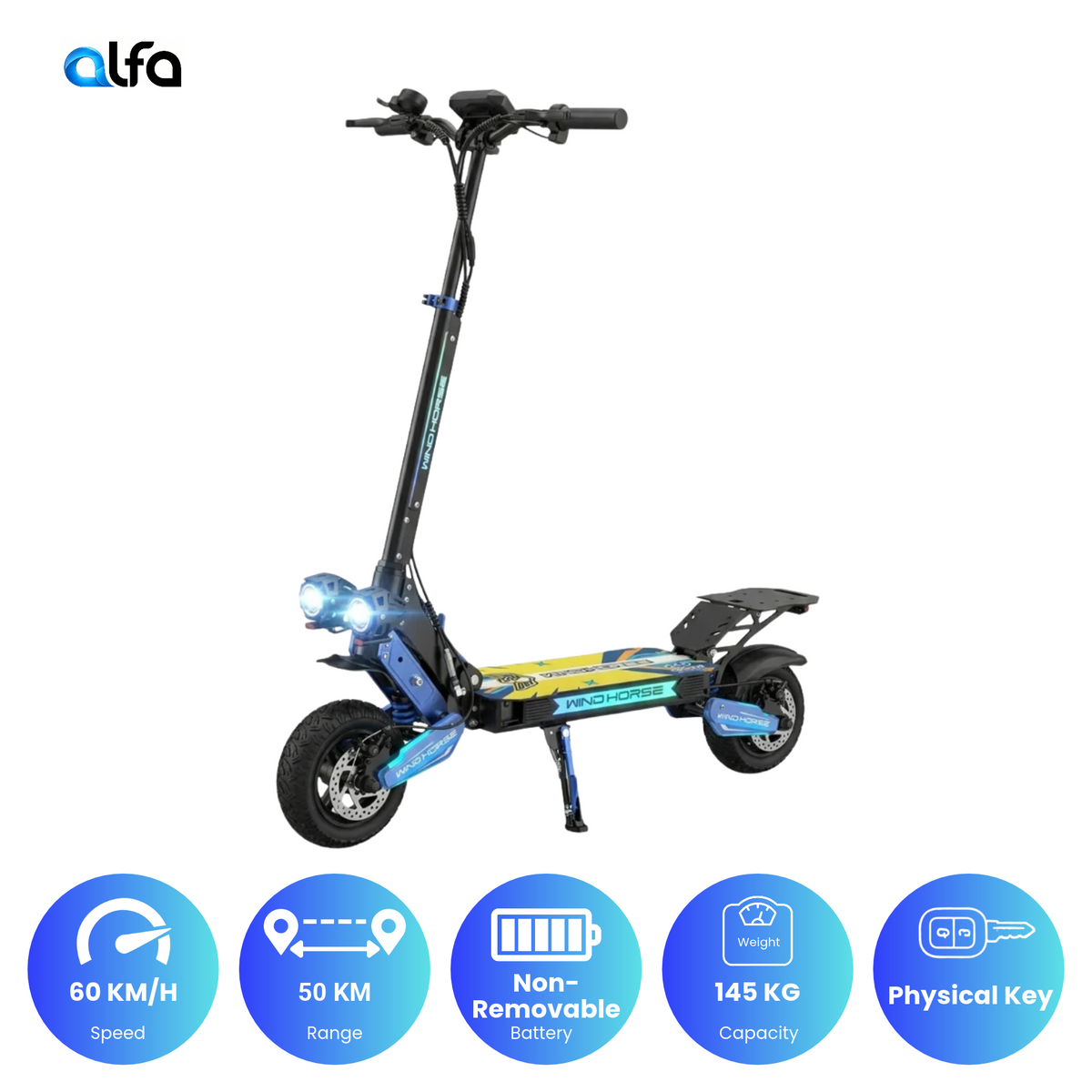 Wind Horse H7 Electric Scooter 1500W, 48V