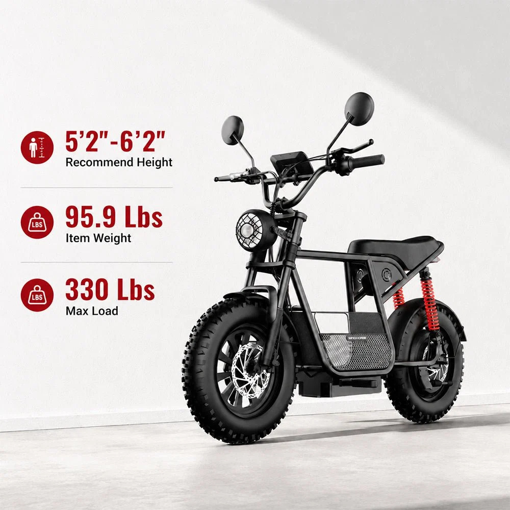 Wind Horse Electric Bike 750W 50KM Range 32KM Speed, D1