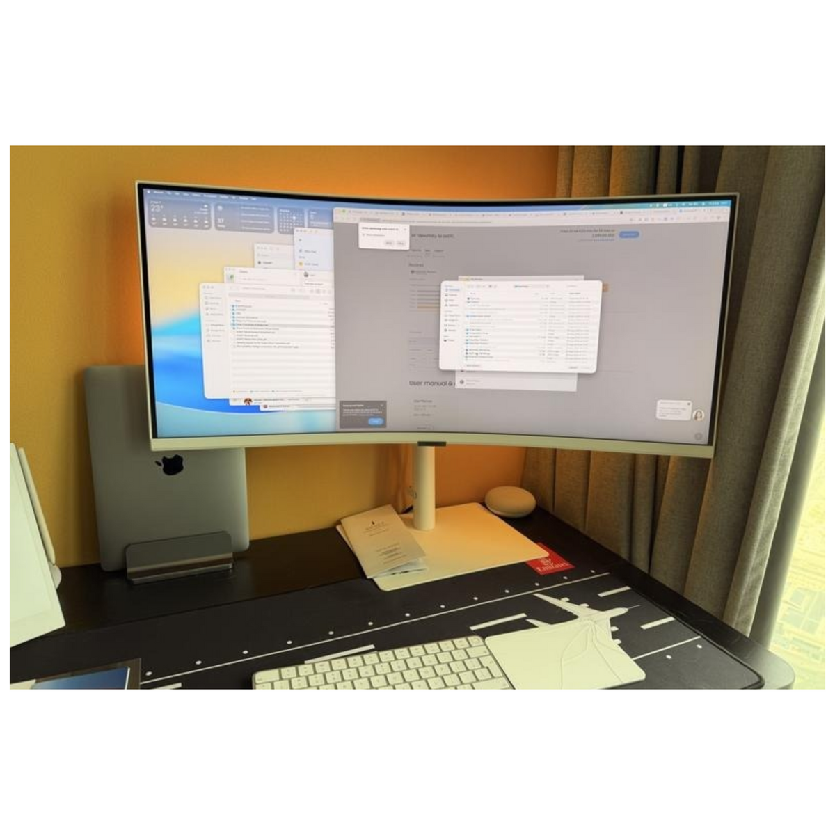 Samsung ViewFinity S6 34 inch Curved UWQHD Monitor - 100Hz - White, S65TC