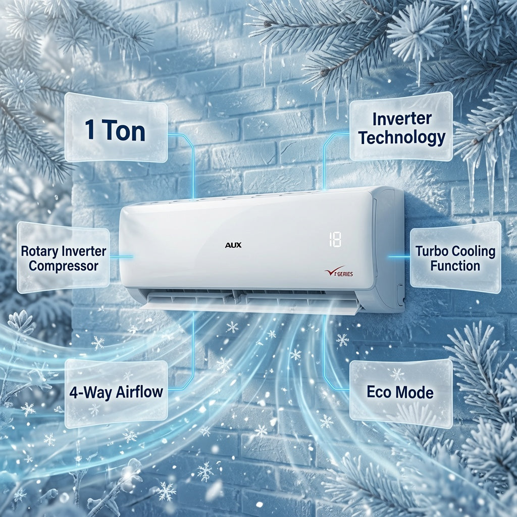 AUX 1 Ton Inverter Split Air Conditioner - ATW12A2DI-1AE