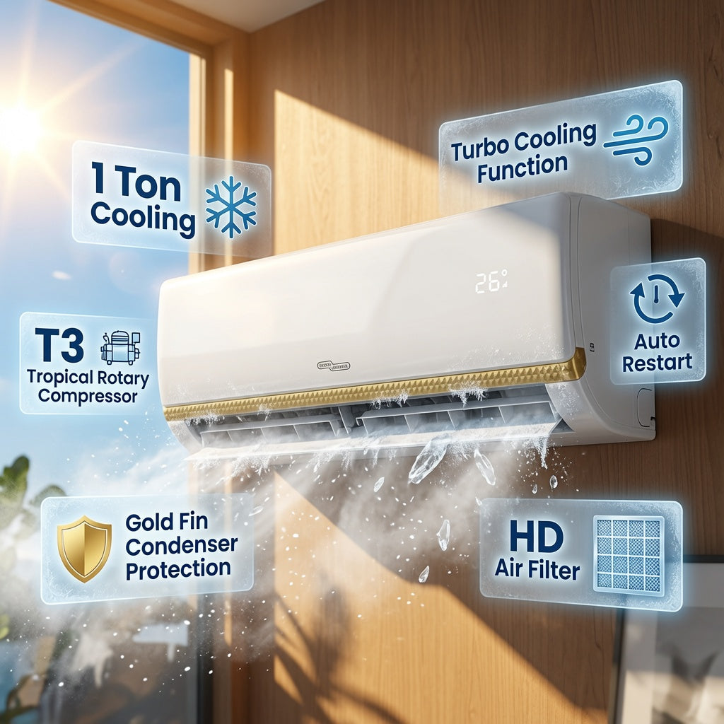 Super General 1 Ton Rotary T3 Split Air Conditioner - SGS121