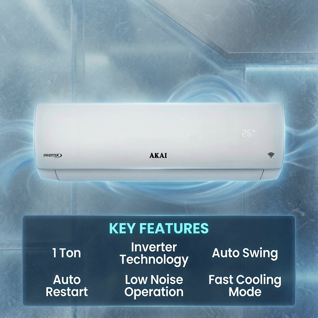 AKAI 1 Ton Inverter Split Air Conditioner - ASA-12SI/SO