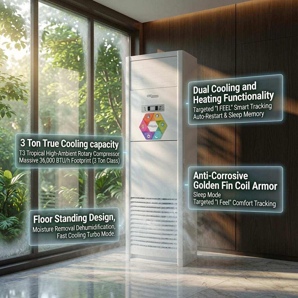 Super General 3 Ton Floor Standing  Air Conditioner  - SGFS36AE