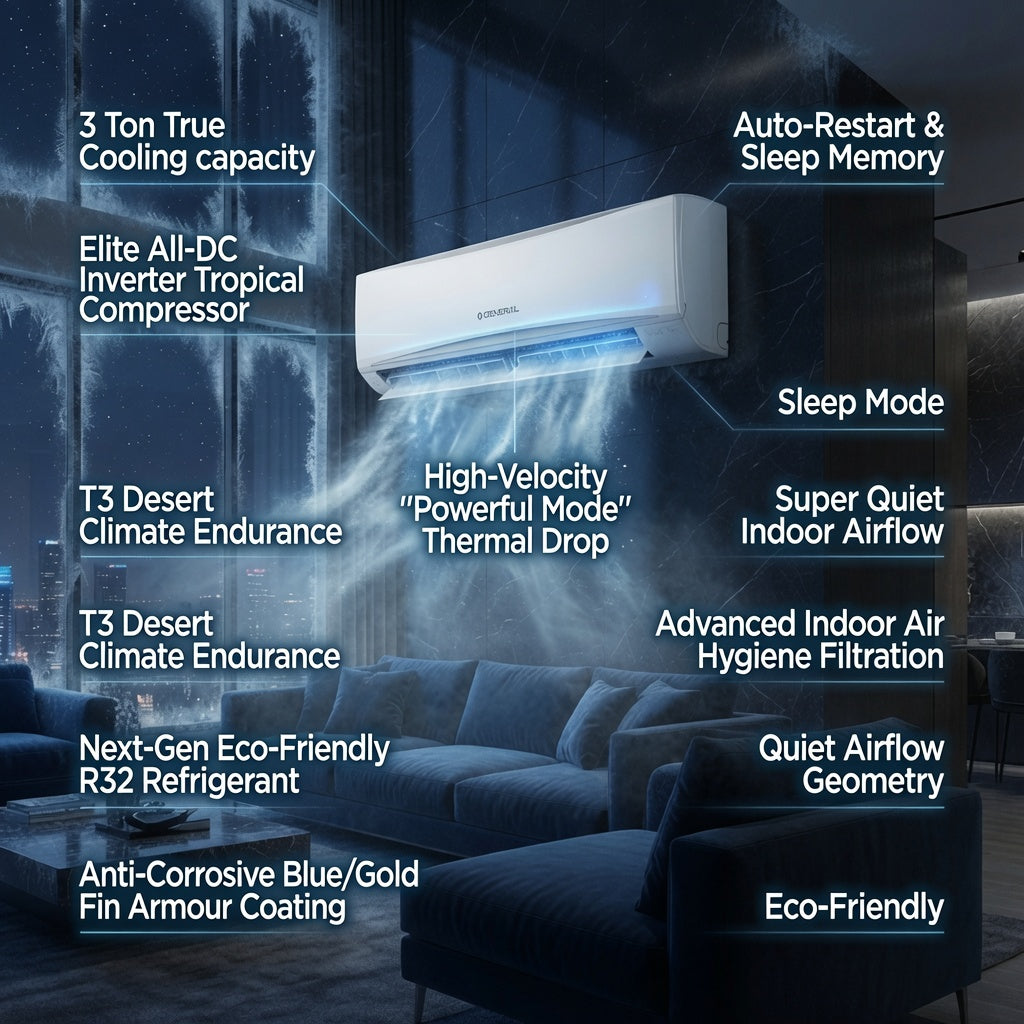 O General 3 Ton Inverter Split Air Conditioner - T3, AOGG36CMTA-U