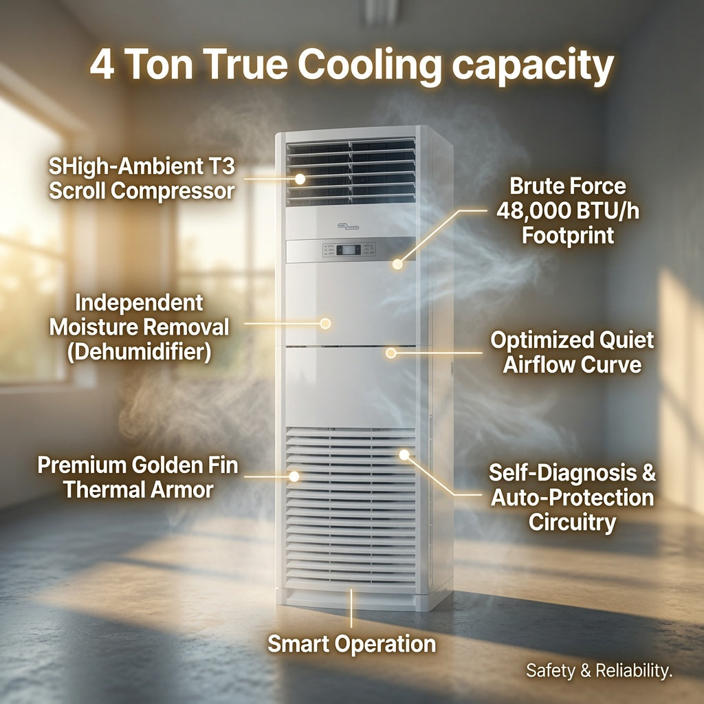 Super General 4 Ton Floor Standing  Air Conditioner - SGFS48AE