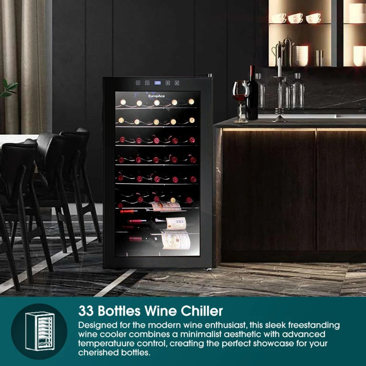 EuropAce 33 Bottles Wine Cooler –  EWC1331S